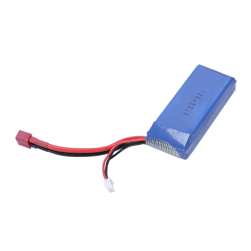 2 шт. 7,4 В 2700 мАч 20C 2 S Lipo батарея с Т-штекером для Wltoys 10428-A 10428-B 10428-B2 10428 1/10 Rc Гусеничный автомобиль Feilun