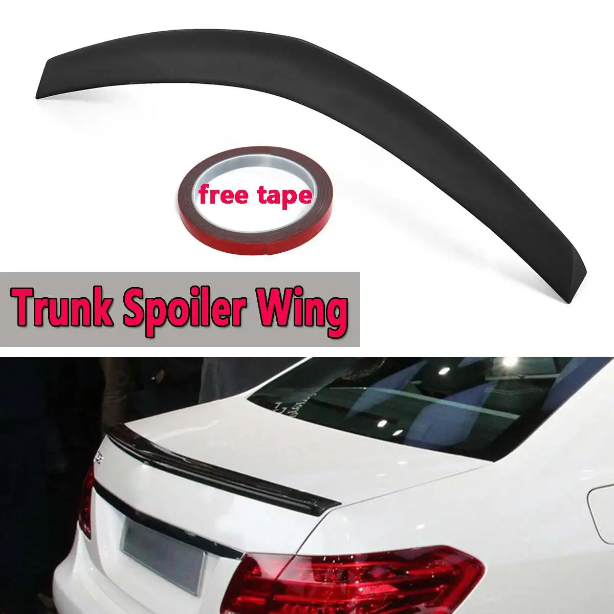Buy ABS Plastic Rear Trunk Spoiler Wing For Mercedes E