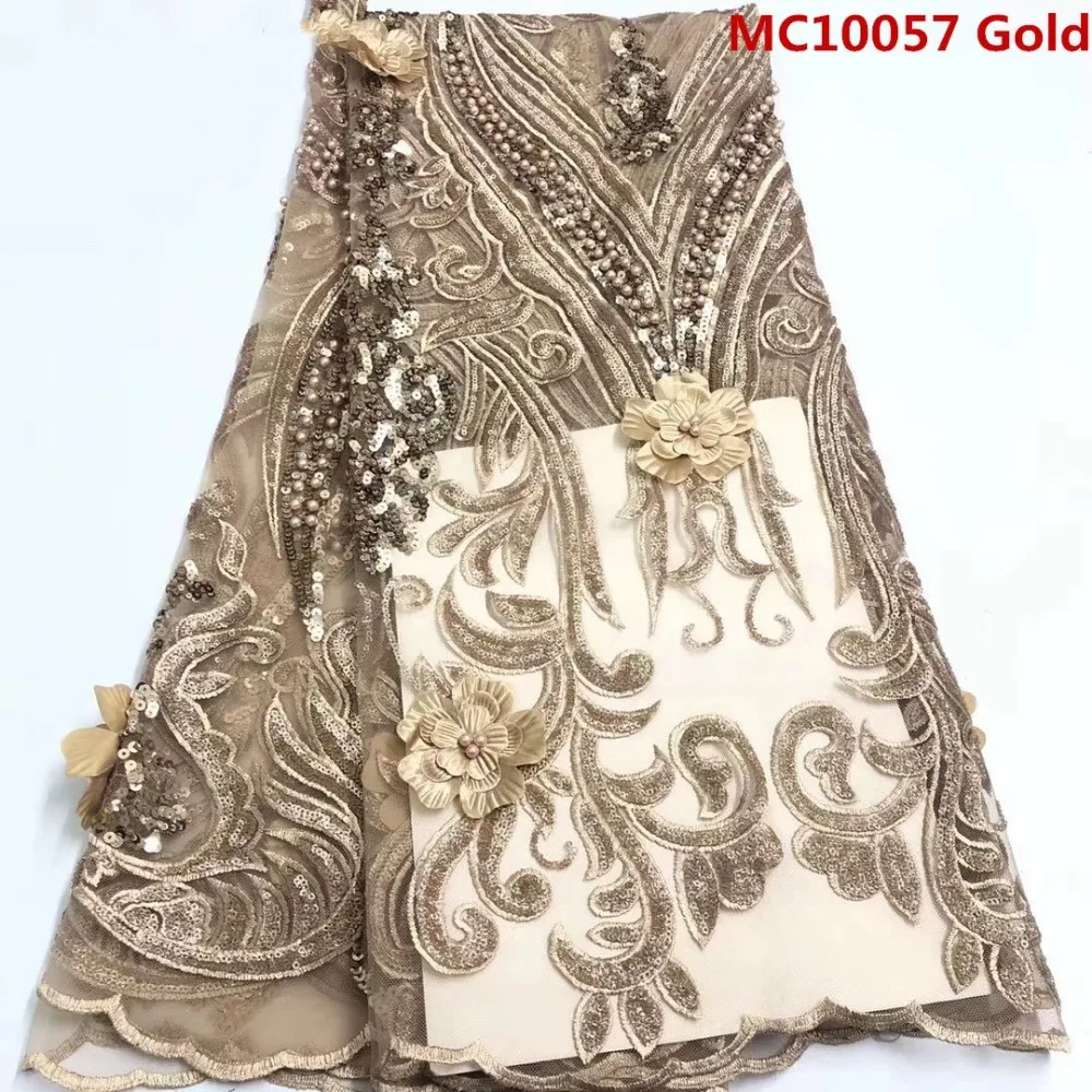 

Mr.Z Best Selling Applique Tulle Mesh Lace Fabric Gold Lace Fabric With Sequins Embroidery Wedding Lace Material For Party