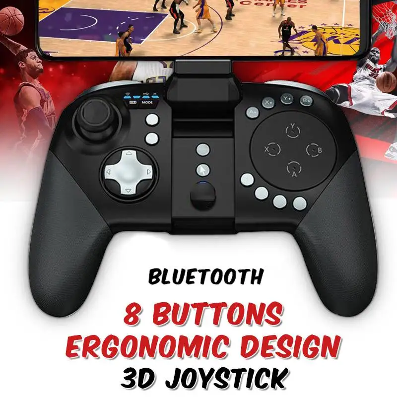 

Game G5 Wireless bluetooth 5.0 Controller Gamepads Sir Full-Haptic Trackpad Touchpad For MOBA/FPS+Bracket For Android/iOS