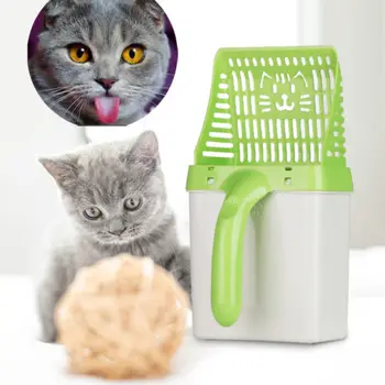 

New Solid Convenient Neater Litter Scooper Cat Sifter Scooper Sifter Filter Scooper with 15pcs Bags