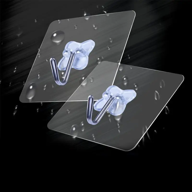 

2 Pcs Rubber Strong Transparent Wall Hooks Hanger Bathroom Kitchen Suction Cup Suckers Towel Hanger Holder Hooks