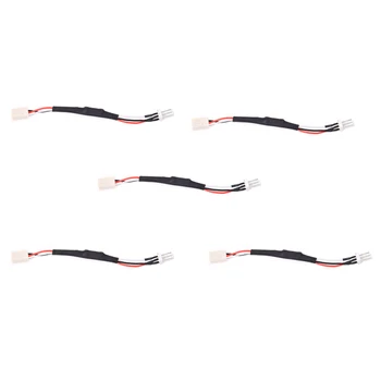 

5 Pcs 3 Pins Noise Reduction Cable Lead for PC Cooling Fan