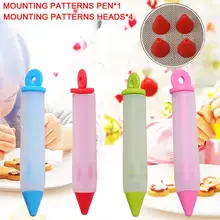 

4 Nozzles 4 Colors Set Chocolate Cream Gun Decorating Pen Baking Tools