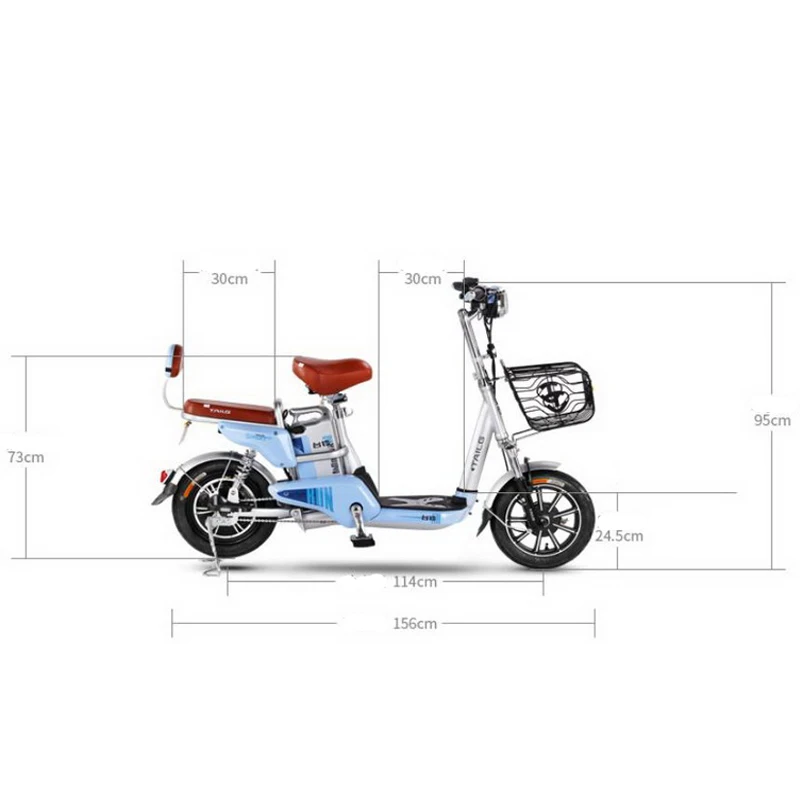 Top 310424/New vacuum tire 12A lithium battery electric bicycle 48V adult electric car/Safe cushion Spring shock/USB charging port 4