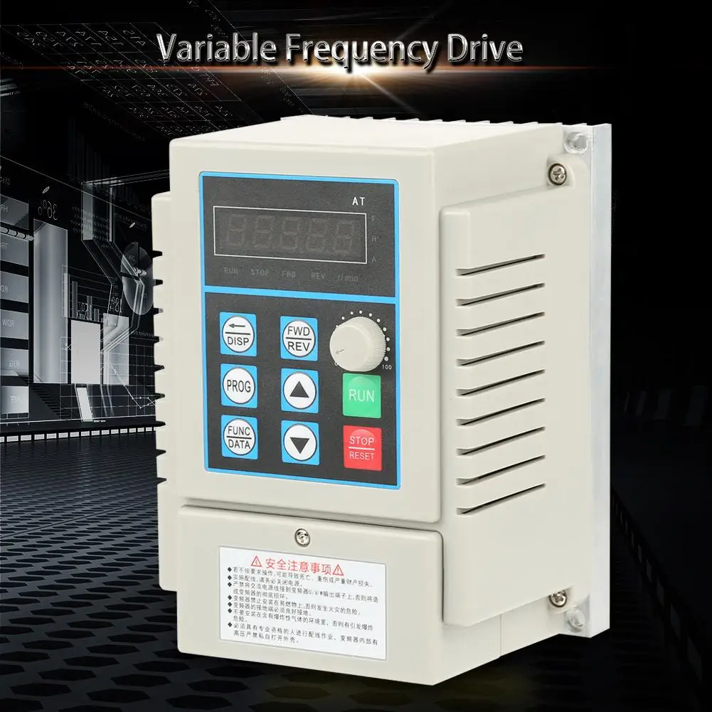 

Variable Frequency Drive Inverter Motor Drive Speed Controller Single Phrase Frequency Inverter Drive AC 220V 0.45kW
