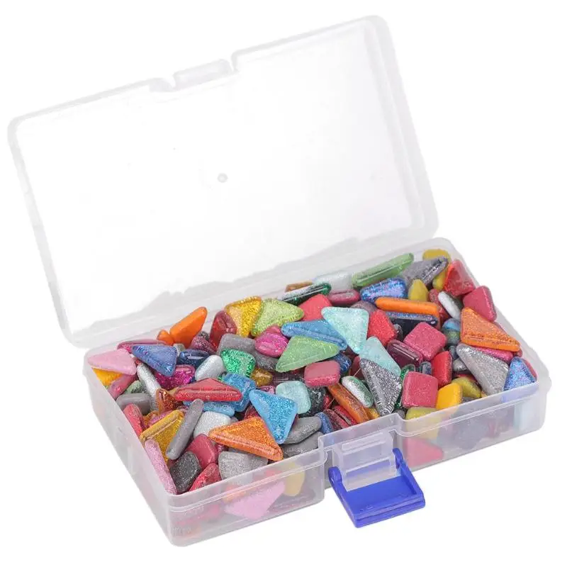 

1 box DIY Mosaic Making Tiles for Art Crafts Creation Square Candy Mosaic Tiles Transparent Glass Tessera Home Decor