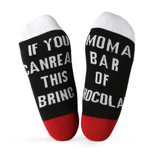 Забавные подарочные носки с надписью If can read this Bring Mom a Bar для мужчин и женщин в