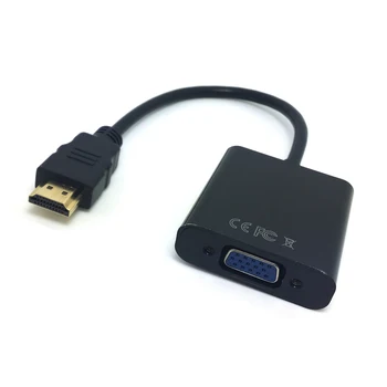 

CYSM HDMI Male to VGA RGB /F HDMI to VGA Videoadapter for TV projectors monitor HD-057-BK