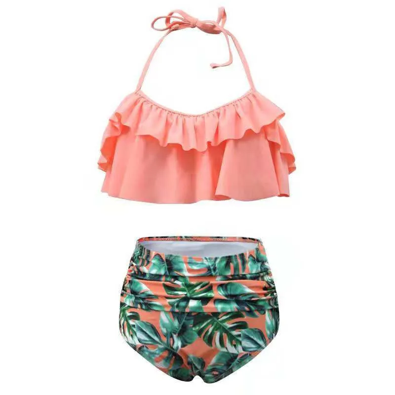 

Padded Bra bikini biquinis feminino 2019 Women Ruffles Bikini Set Swimsuit Bandage Push-up Triangle Swimwear Bathing Suit