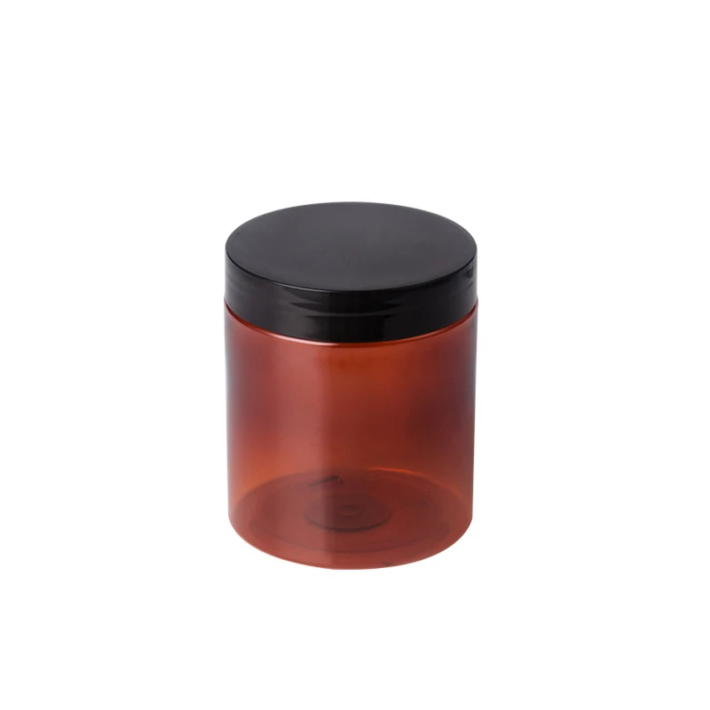 30pcs/lot 250g amber cosmetic jars, 8oz plastic cosmetic jars wholesale