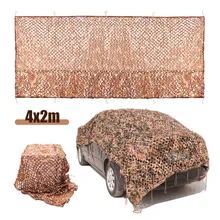 4 м x 2 м Военная камуфляжная песчаная Охота/стрельба слепой экран сетка камуфляж сетка для автомобиля тент мебель крышка