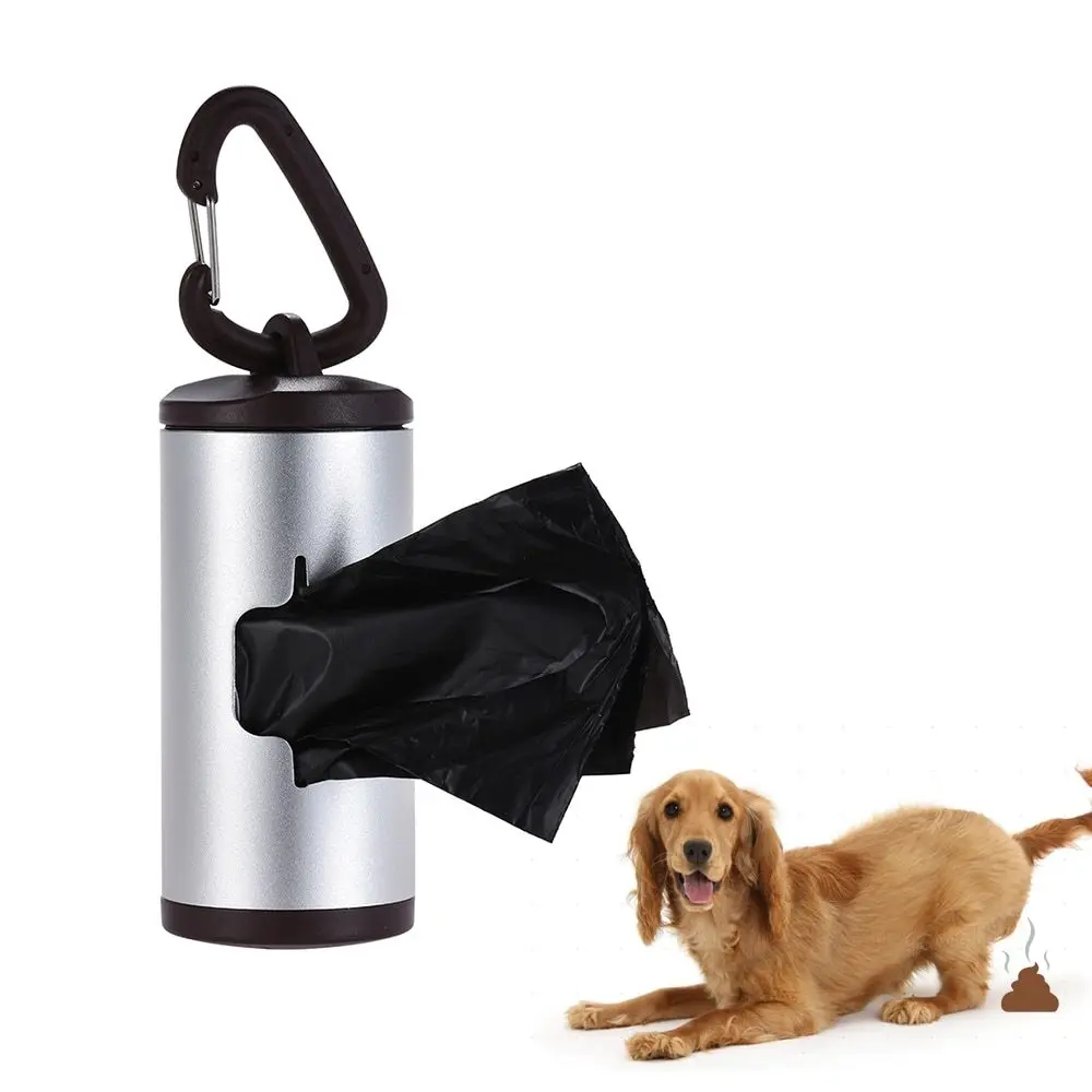 

Colorful Pet Poop Holder Dog Waste Dispenser Aluminum Alloy Tube Includes 15pcs Waste Bags Refillable