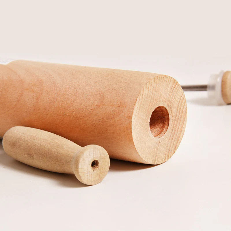 Wooden Rolling Pin, Hand Dough Roller for Pastry, Fondant, Cookie Dough, Chapati, Pasta, Bakery, Pizza. Kitchen tool