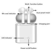 I7S мини-наушник bluetooth TWS беспроводные наушники в ухо Беспроводная гарнитура для Ipad Blutooth наушники для Iphone для xiaomi