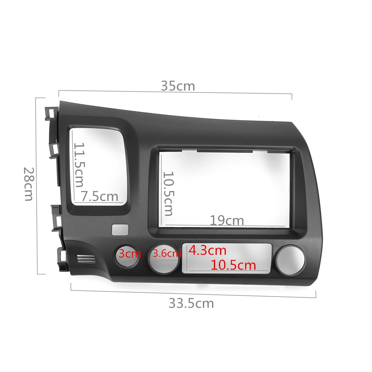 2 Din рамка для Honda для Civic 2007-2011 Автомобильная Радио фасции ободок отделка комплект тяжелый ABS пластик двойной Din стерео приборная панель