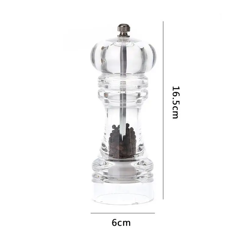 Easy Manual Pepper Grinder Salt Spices Mill Shaker Transparent Grinding Tools