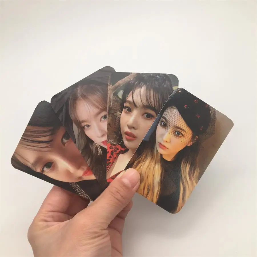 Kpop красный бархатный мини альбом RBB Paper Photo Cards коллективный автограф Photocard 10