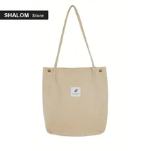 Женская Вельветовая сумка через плечо многоразовые сумки для покупок для женщин Повседневная сумка женская модная сумка