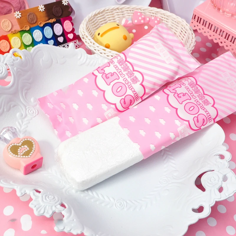 

1PCS 70G Super Light Weight Paper Clay White Hardcover Paper Clay Fine and Soft Polymer Putty Plasticene Toys Polymer Cake Slime