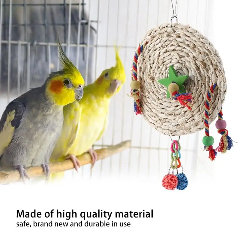 Bird Parrot Chewing Toy Hanging Swing Climb Chew Toy Hanging Cockatiel Parakeet For Bird Cage