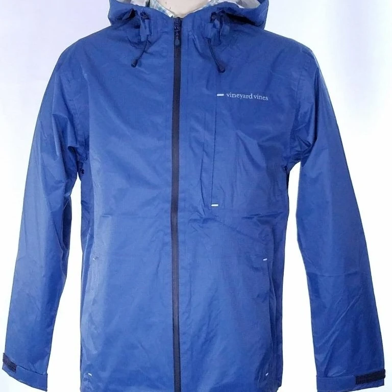 Виноградник VINES Мужская TIDELINE куртка ветровка Синий SZ L NWT $165 Парки 