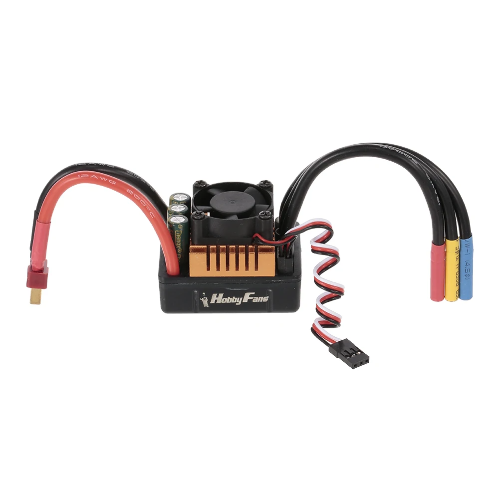 HOBBYFANS 60/80/120A бесщеточный 2 3/4s ESC с BEC и программируемой картой для 1:8 /1:10