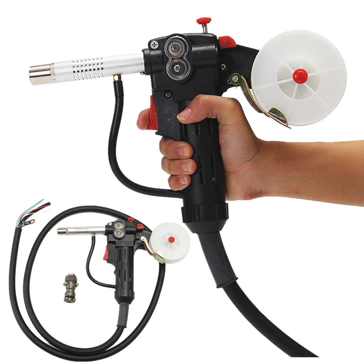 

New 6 Feet MIG Welding Spool Gun Push Pull Feeder Aluminum Steel Welding Torch +2m Wire Cable