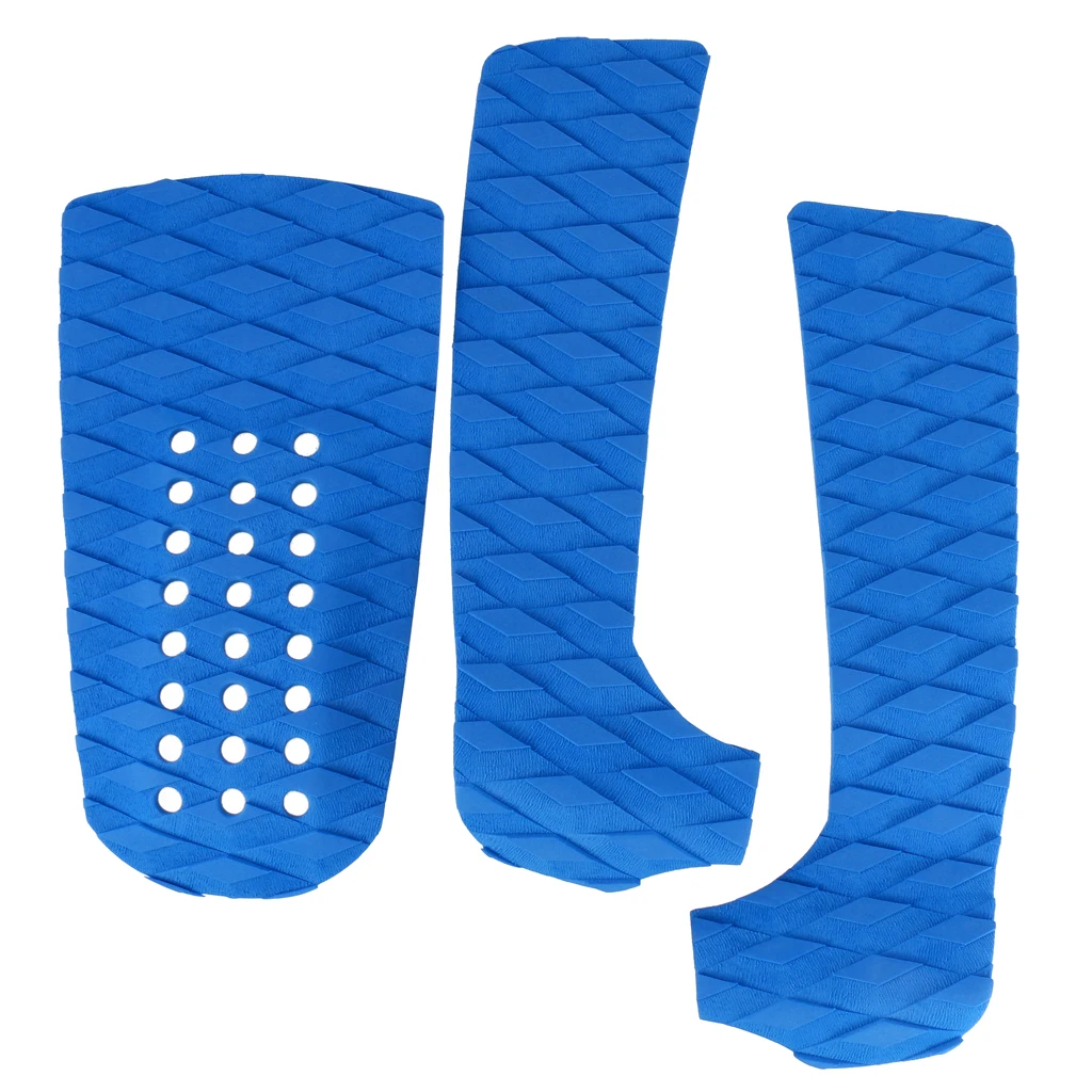 Professional Set of 3pcs Anti slip Grooved Surf Surfboard Traction Tail