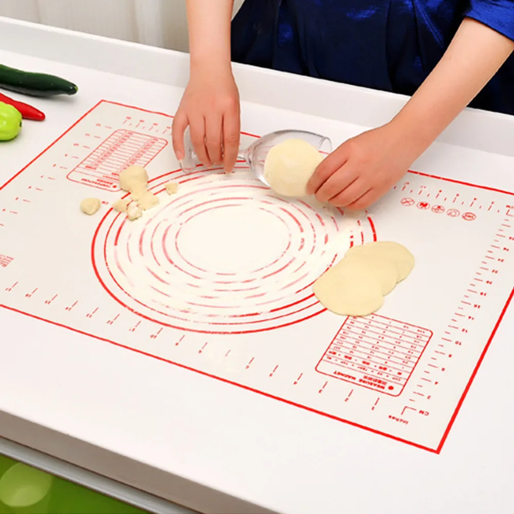 

Silicone Non-Stick Baking Mat Pad Sheet Pizza Dough Maker Pastry Rolling Dough Pad Kitchen Gadgets Cooking Tools 60x40cm