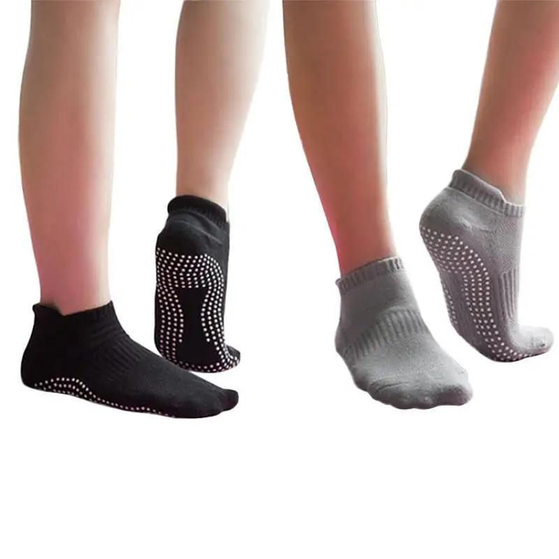 

2 Pairs New Yoga Sports Socks Short Durable Cotton Boat Socks Sports Thick Non-Slip Breathable Healthy Socks For Men And Women