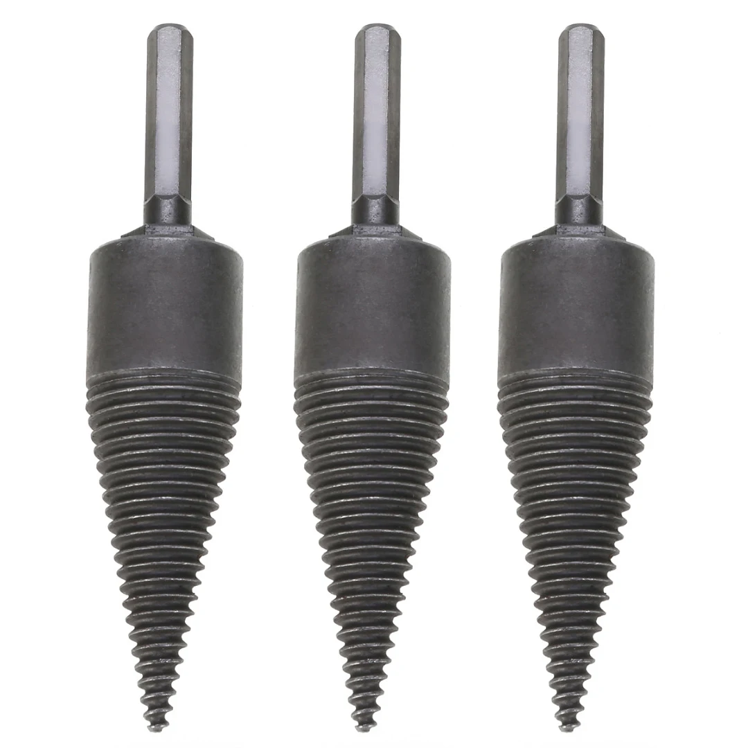 

1Pc Kindling Splitter 38x145mm Log Splitter Cone Kindling Firewood Splitter for Hand Drill Stick Copper