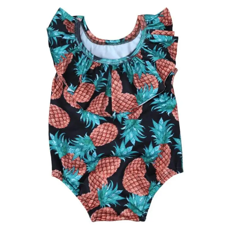 

Cute Newborn Baby Girls Pineapple Print One-Piece Swimwear Infant Summer Sleeveless Beach Wear Swimsuit Summer Toddler Beachwear