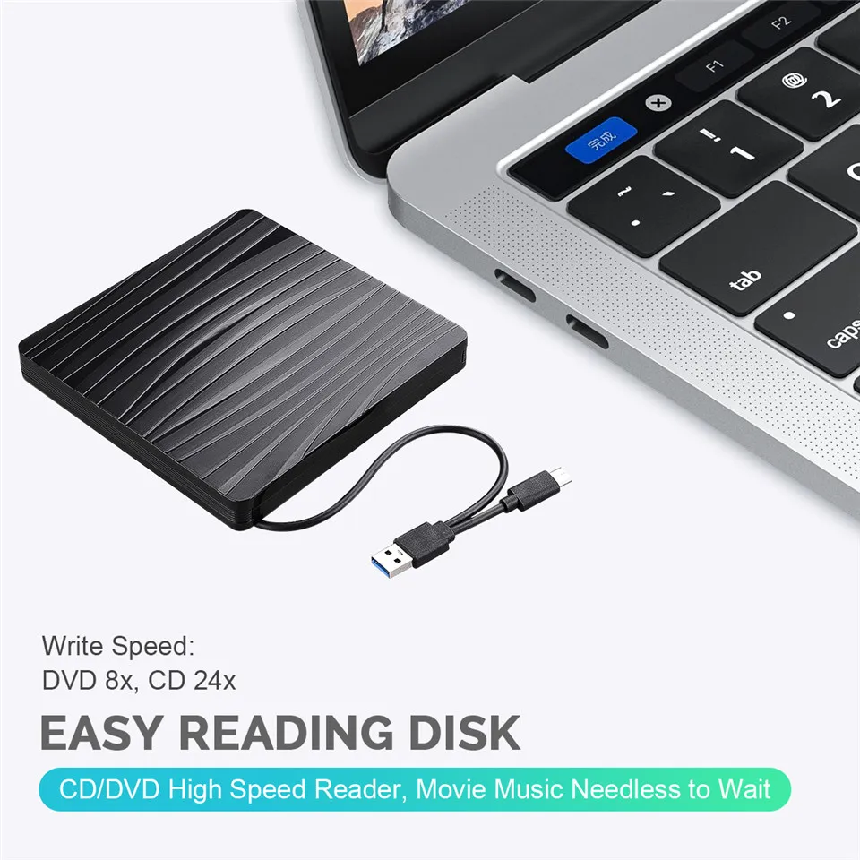 Тип C USB 3 0 оптические диски чехлы DVD RW CD Писатель Привод горелки ридер плеер для