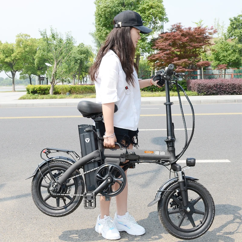 Daibot складной E скутер двухколесный Электрический велосипед 14 дюймов 48 в 300 Вт 80 км мини портативный складной электрический велосипед для взрослых женщин
