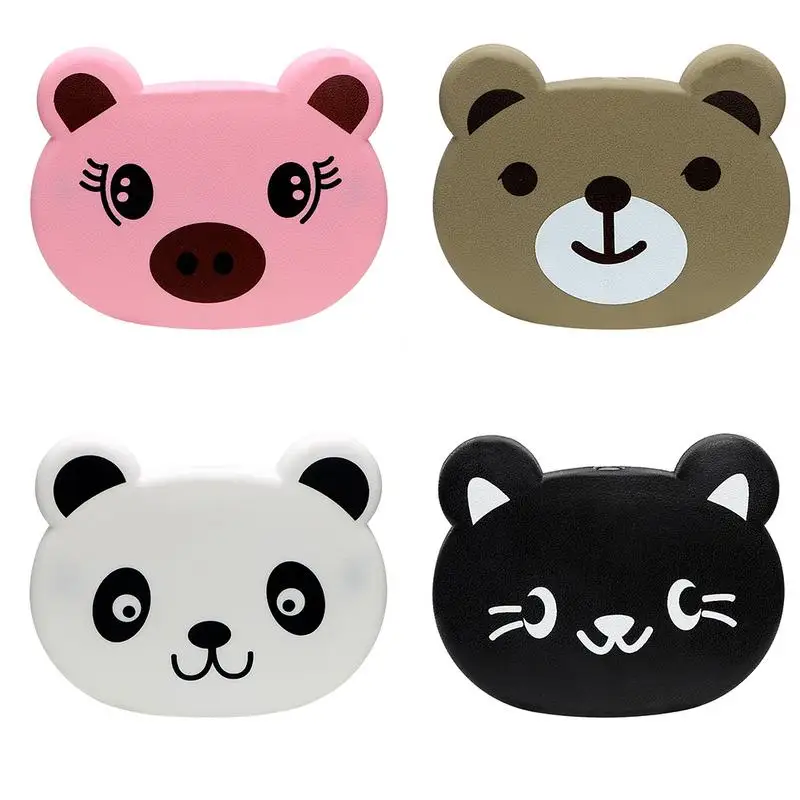 

Multi-functional Cartoon Car Seat Back Drink Cup Holder Portable Folding Car Dining Table Black Kitten White Panda Brown Bear