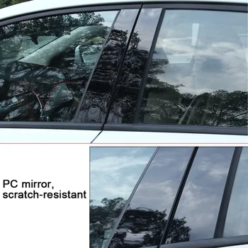 

BC Part Car Pillar Sticker Black For Hyundai IX25 2015-2017 IX35 2010-2015 Decoration Window Trim Replacement Accessory