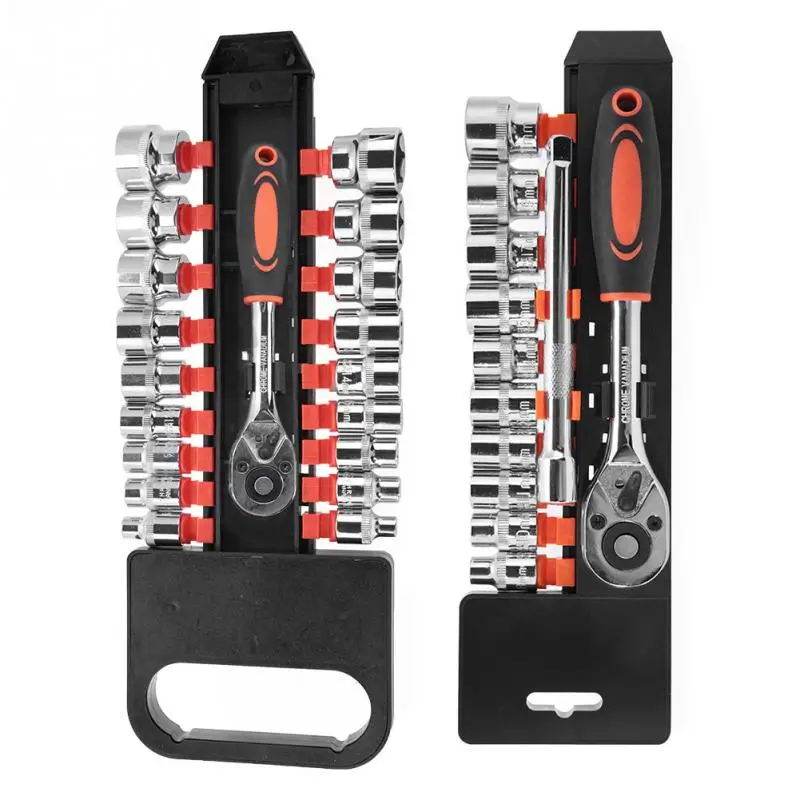 

12/19pcs Ratchet Wrench and Wrench Socket Repairing Hand Tool Kit