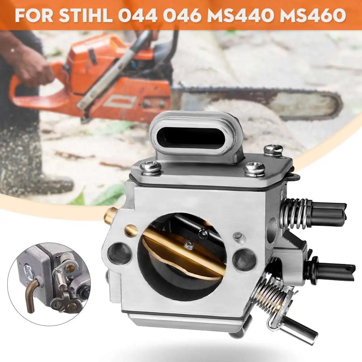 

Metal Gas Chain Saw Oil Carb Carburetor For ZAMA FOR STIHL MS440 MS460