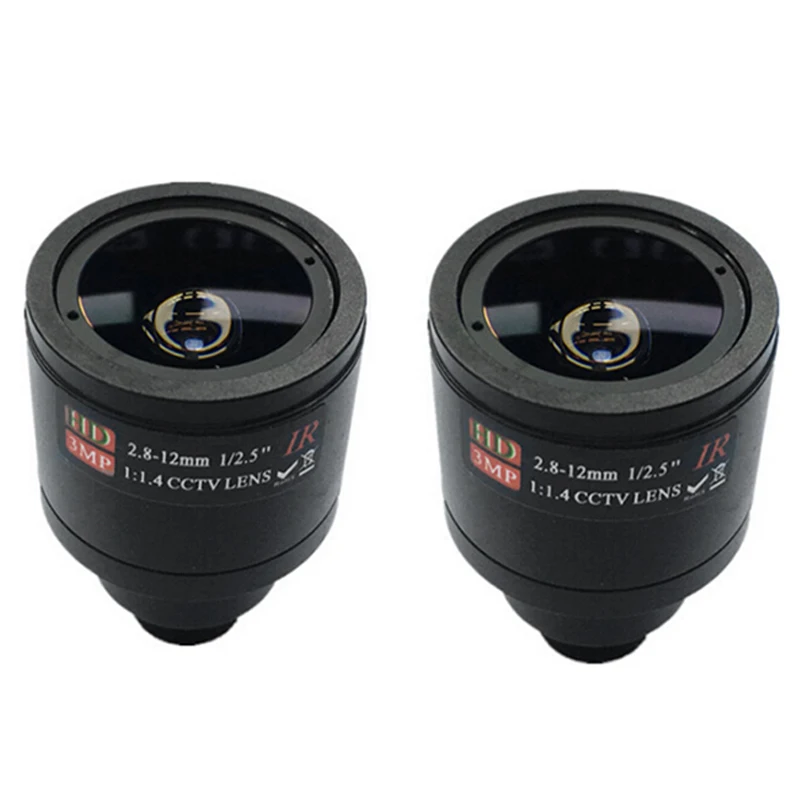 Объектив видеонаблюдения HD 3.0MP M12 2 8 12 мм вариофокальный ИК объектив CCTV F1.4 ручной