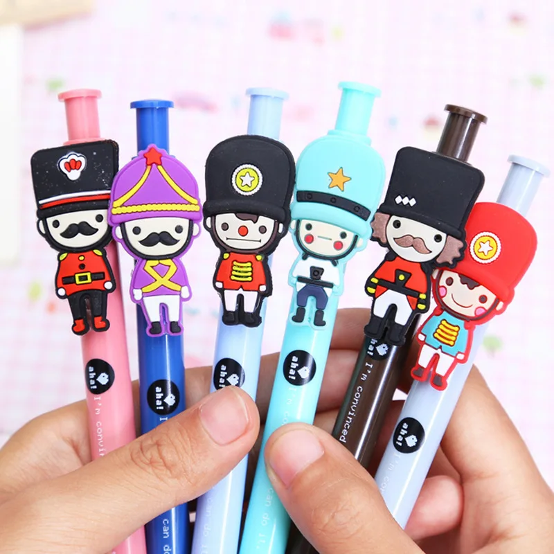 

50pcs/set Wholesale Creative Students Lovely Press Ballpoint Pen Wholesale Cartoon British Soldiers Ball-point Pen