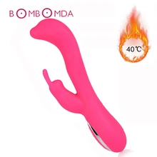 Waterproof Intelligent Heating Vagina Massager Dual Vibrating G-Spot Rabbit Clitoris Stimulator Vibrators For Women Gay Sex Toys
