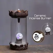 Красочный шарик керамический обратный поток Курильница держатель запах ароматический домашний декор ремесла для домашнего офиса Чайный домик Медитация