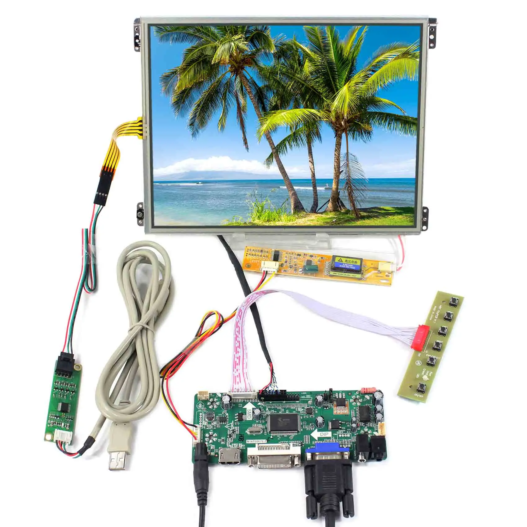 10.4/" LTD104EDZS 1024x768 WLED Backlight LCD Screen With VGA LCD Driver Board