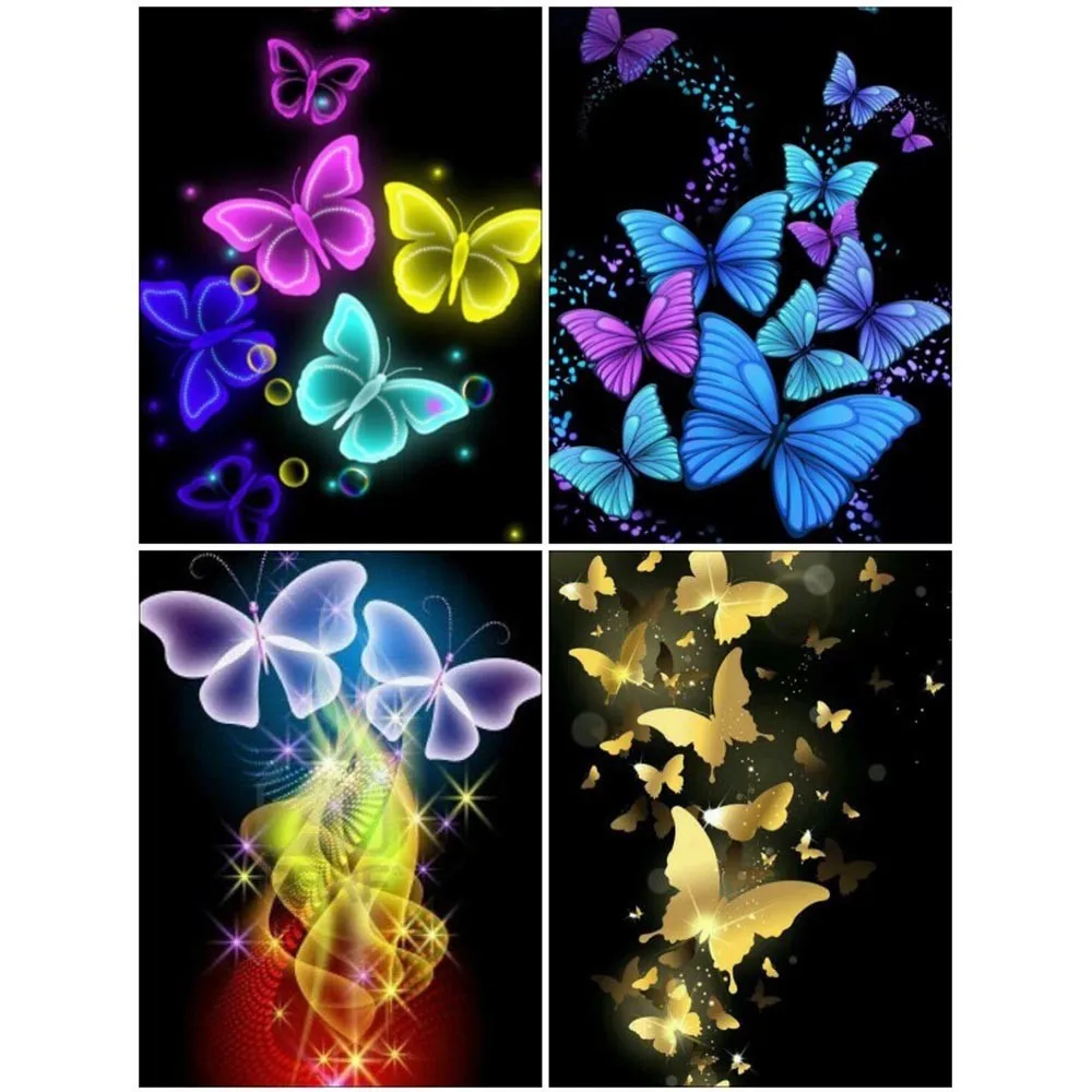 

EverShine Butterfly Paint With Diamonds Cross Stitch Diamond Embroidery Sale Cartoon Picture Of Rhinestones Mosaic Home Decor