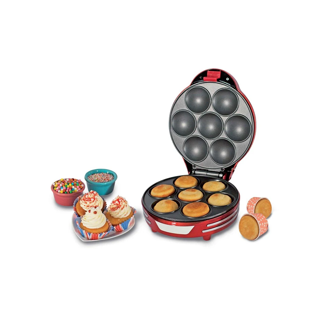 Маффинница Ariete 188 Muffin, цвет красный, мощность 700 Ватт, индикатор готовности к работе, система блокировки, антипригарное покрытие