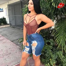 Новые летние рваные джинсы, рваный обтягивающие джинсовые шорты для девочек, рваные, потертые джинсы узкие джинсы больших размеров, джинсы моего парня джинсы плюс Размеры O8R2