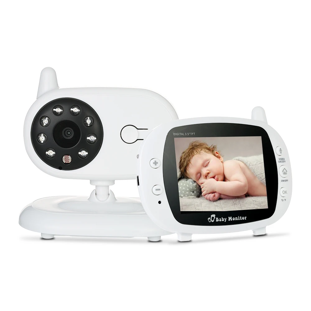 

Baby Video Monitor Security Camera With 3.5'' TFT LCD 2 Way Talkback 2.4GHz Digital Infrared Night Vision Temp Monitoring