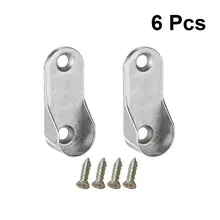 Por Closet Rod Bracket Lots From 6pcs Set Oval Closet Rod End Supports Furniture Hardware Accessories Wardrobe Support Bracket Clothes Hanging Holder