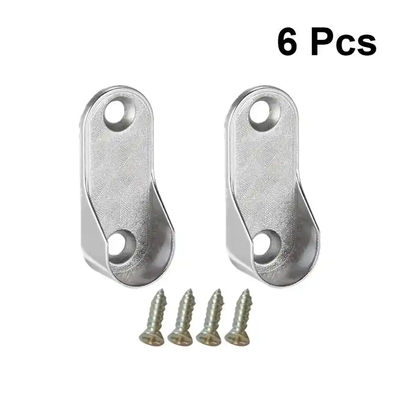 Detail Feedback Questions About 6pcs Set Oval Closet Rod End 6pcs Set Oval Closet Rod End Supports Furniture Hardware Accessories Wardrobe Support Bracket Clothes